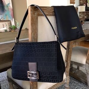 AUTH FENDI Zucca Mama Baguette Forever Bag 🇮🇹
